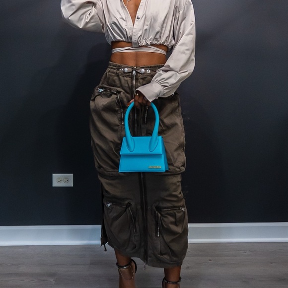 JACQUEMUS LE CHIQUITO MOYEN - turquoise bag - Picture 6 of 6